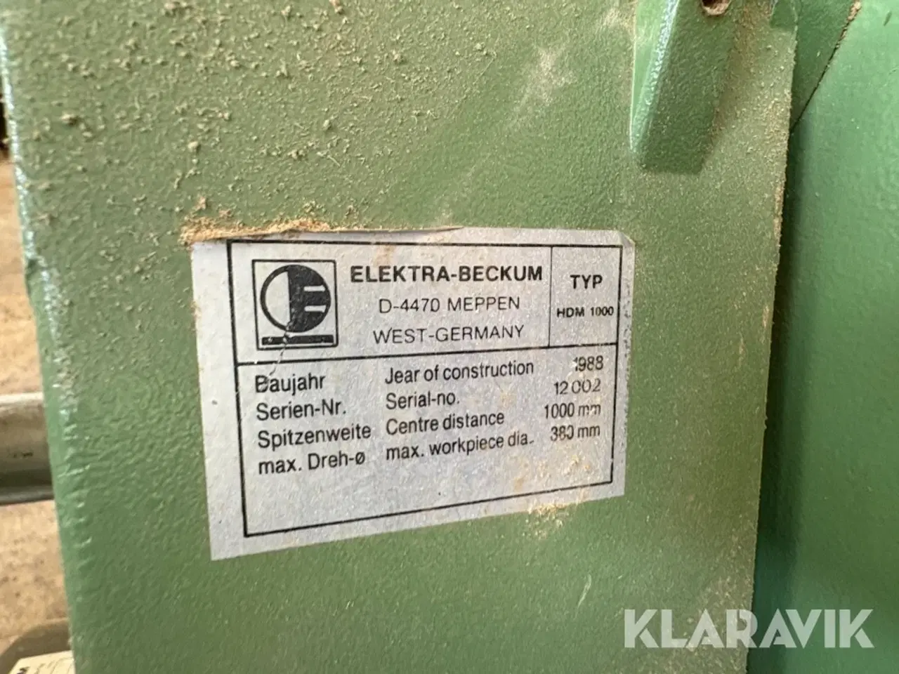 Billede 5 - Drejebænk Elektra-Beckum