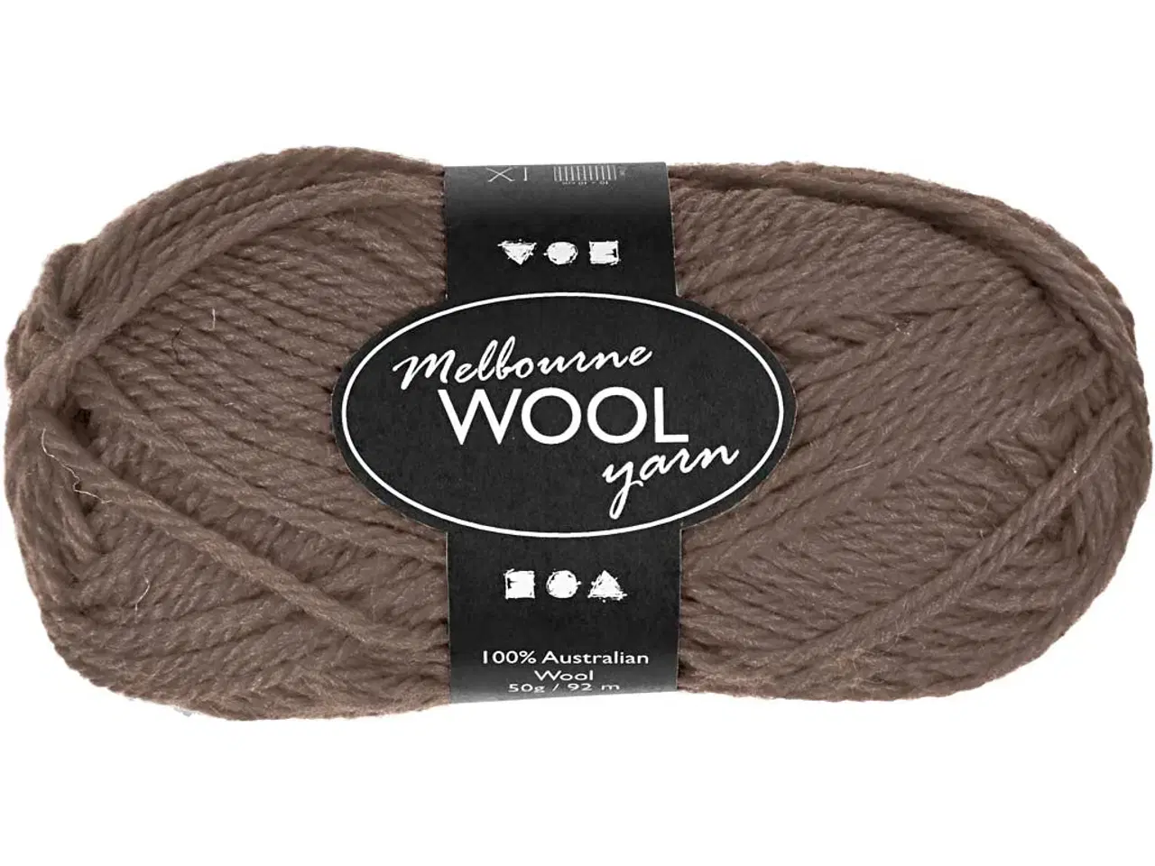 Billede 1 - Melbourne Uldgarn, L: 92 M, grå brun, 50g/ 1 ngl.