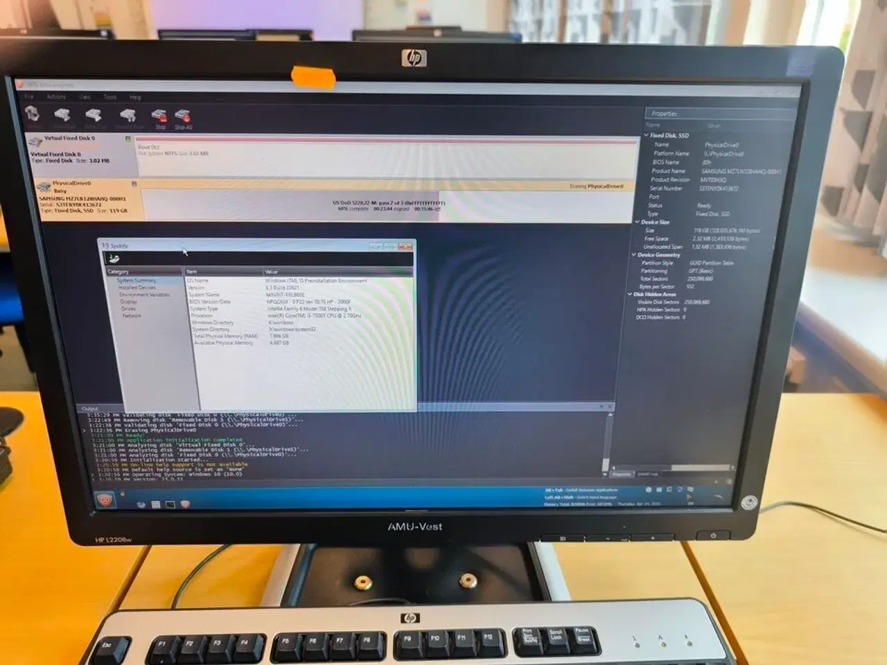 Billede 5 - Skærm 22" m. tastatur HP L2206w (PC medfølger ikke)