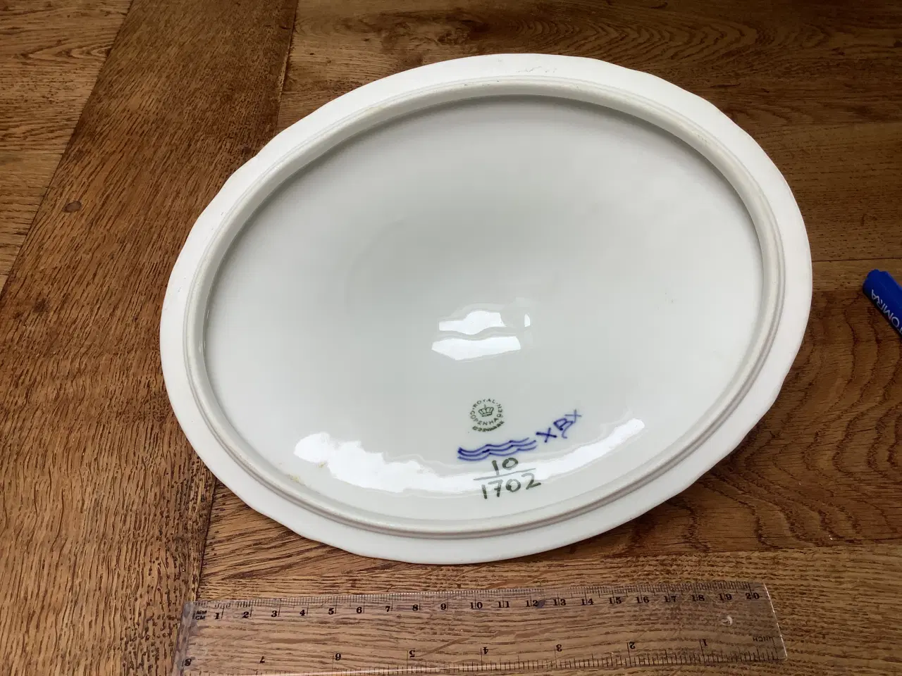 Billede 2 - Royal Copenhagen Blå Blomst ovalt låg 1702