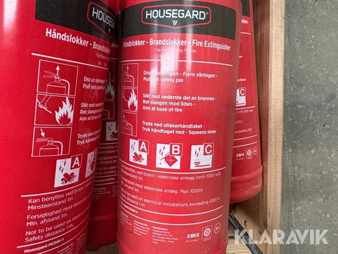 Billede 12 - Brandslukkere / Pulverslukkere Housegard 2 kg. - 13A 89B C, cirka 40 styks