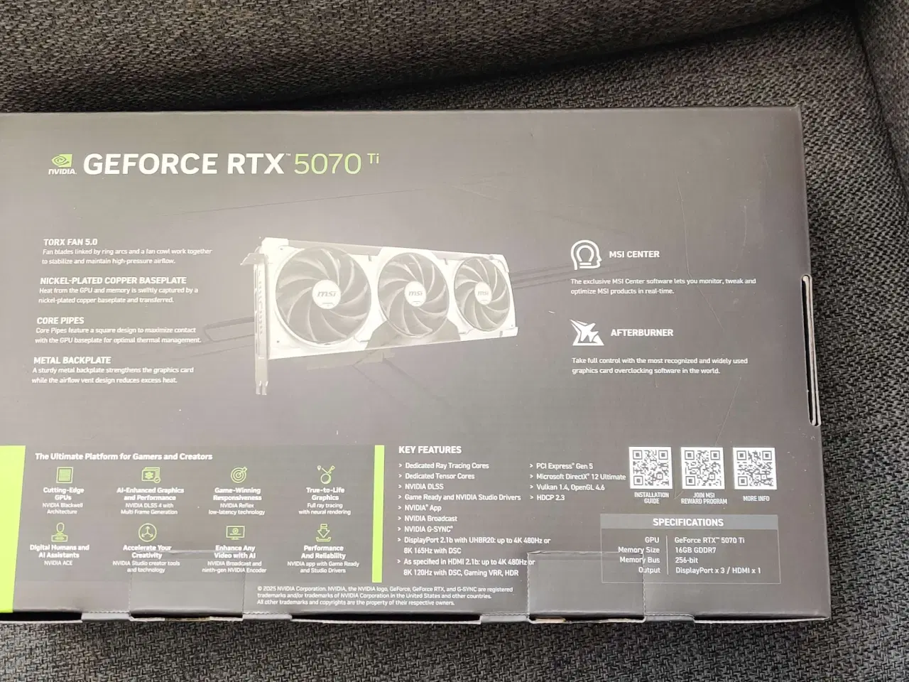 Billede 2 - MSI GeForce RTX 5070 Ti VENTUS 3X OC - 16GB GDDR7 
