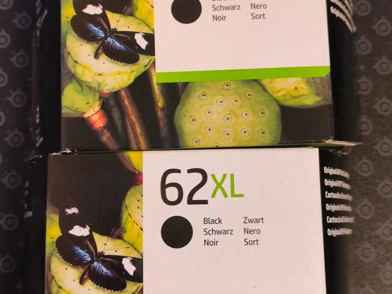 Billede 1 - 2 STK. HP 62XL SORT "ORIGINAL"