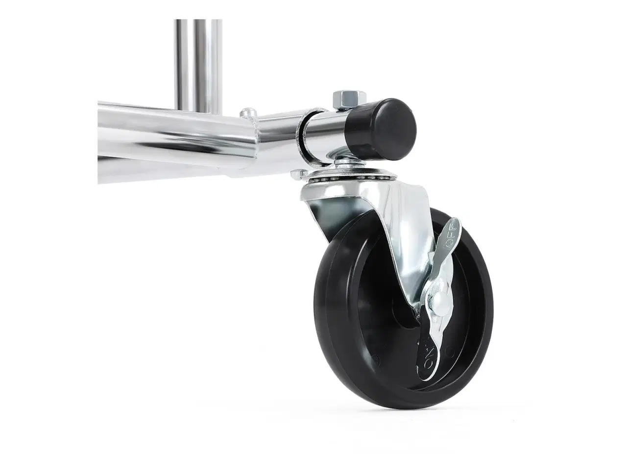 Billede 4 - Tøjstativ på hjul Heavy Duty 110 kg, justerbar længde 129–169 cm, krom