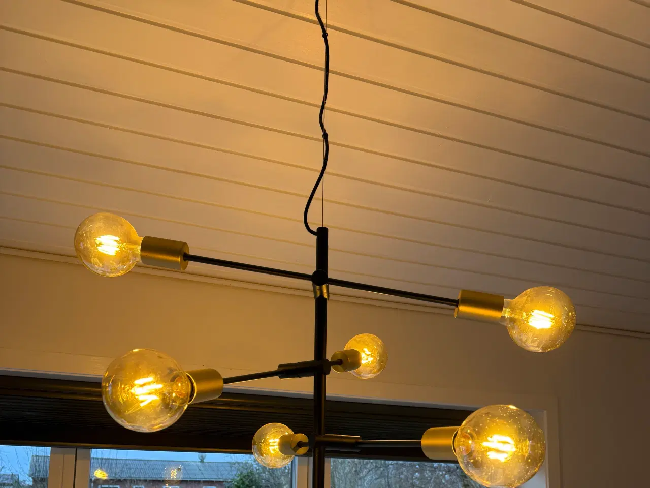 Billede 2 - Nordlux Josefine Pendel - sort/messing inkl. 6 pær