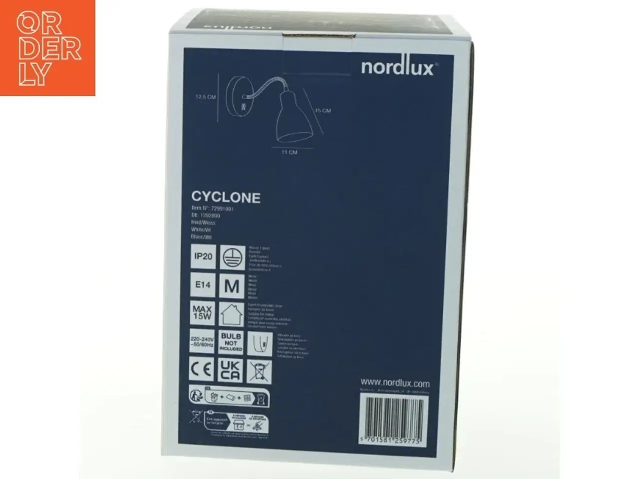 Billede 3 - Nordlux Cyclone væglampe fra Nordlux (str. 12,5x15x11 cm)