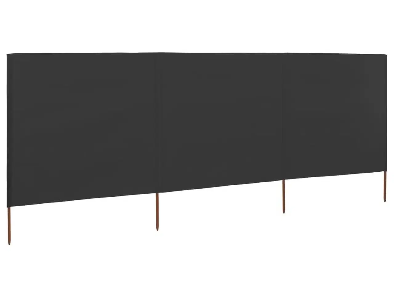 Billede 2 - 3-panels læsejl 400x160 cm stof antracitgrå