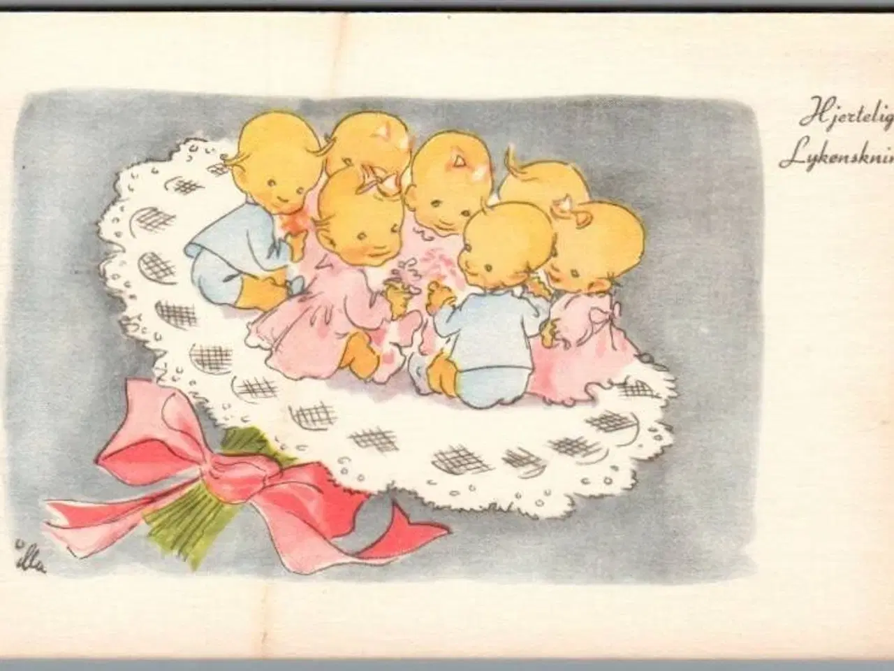 Billede 1 - Illa - Hjertelig Lykønskning - Stender Serie 5031 - Ubrugt