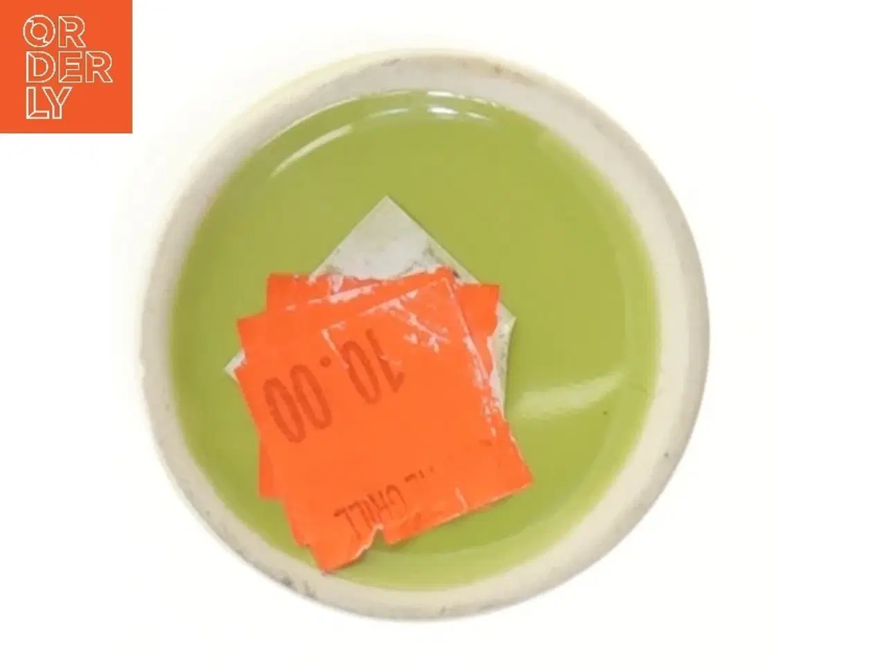 Billede 3 - Grøn keramikvase (str. Ø 7,5 cm højde 11 cm)