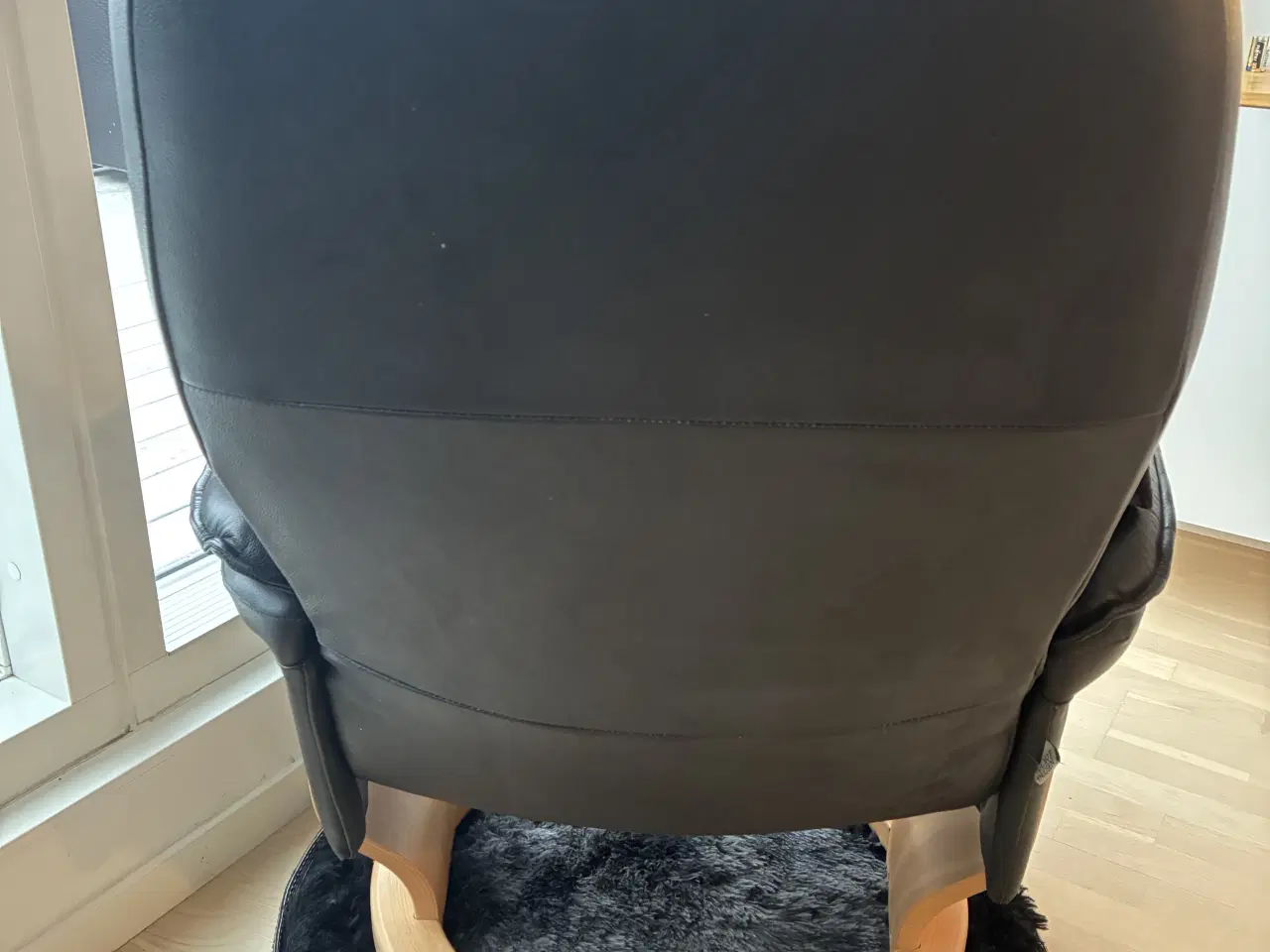 Billede 5 - Læder lænestol sort Hjort Knudsen