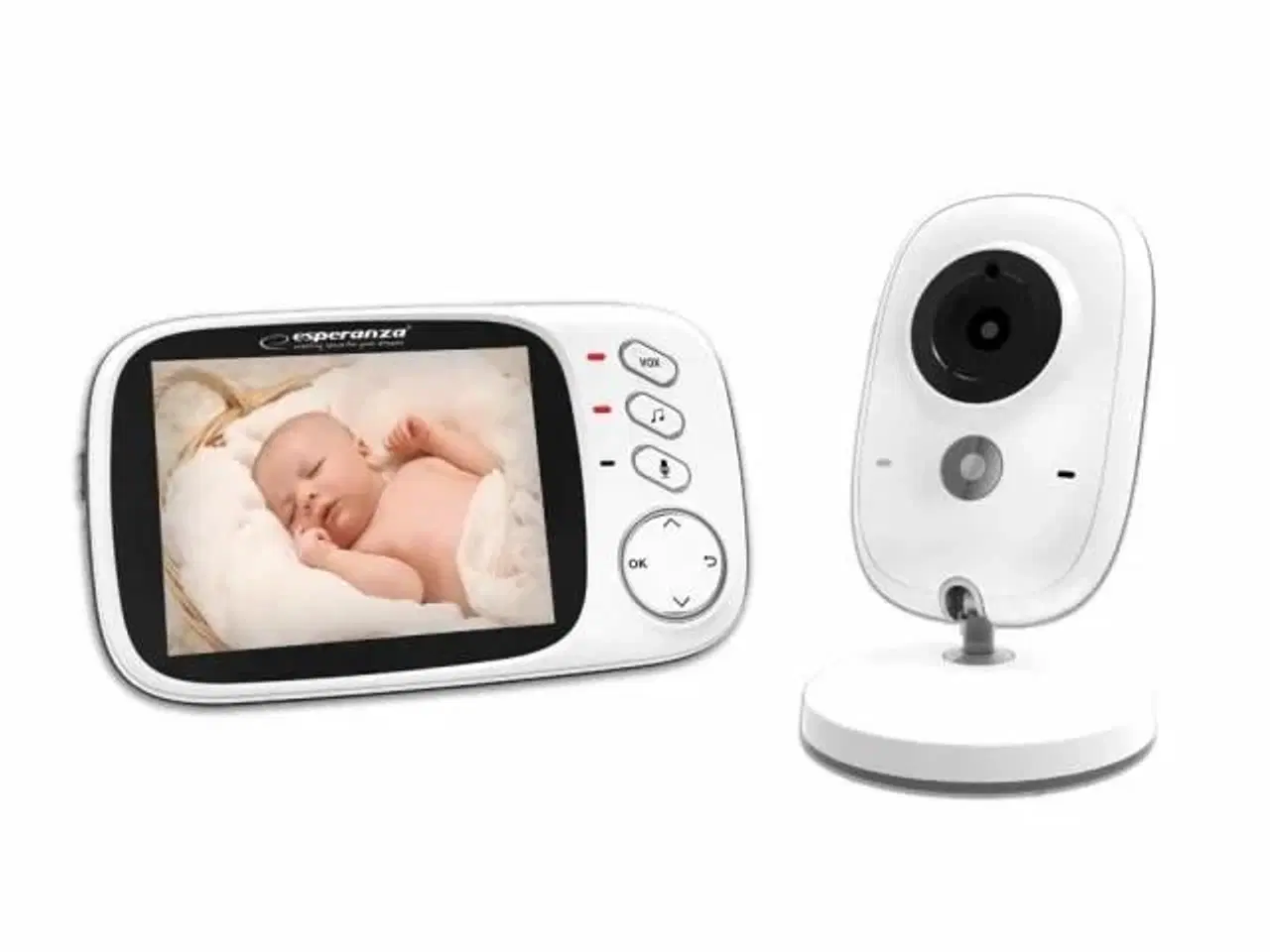 Billede 3 - Babyalarm med video – Esperanza Jacob EHM002, 50 m, hvid
