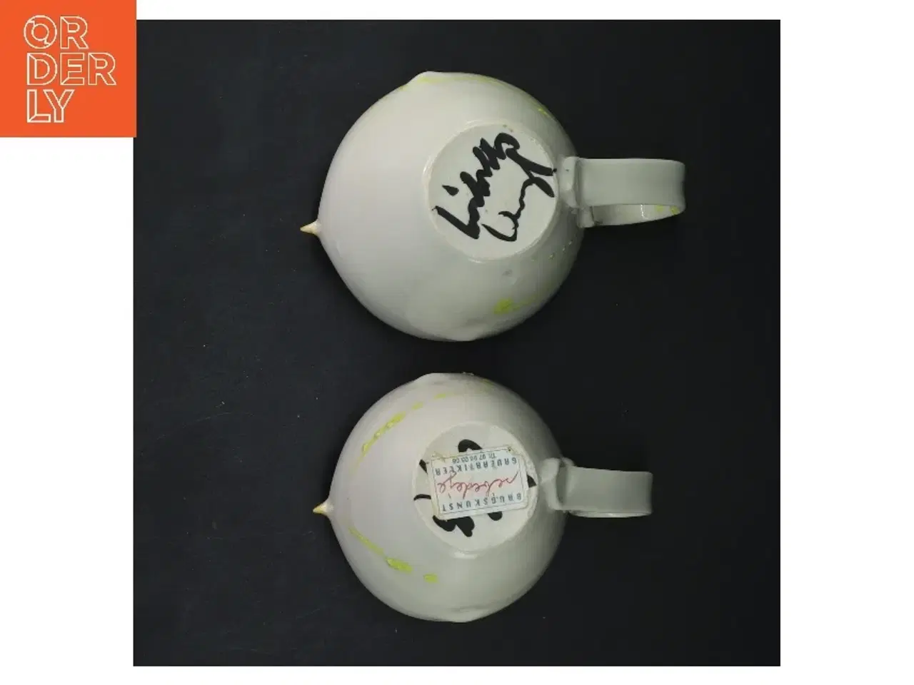 Billede 4 - Keramik kopper med ansigt (str. 8 og 7 cm) fra keramiker