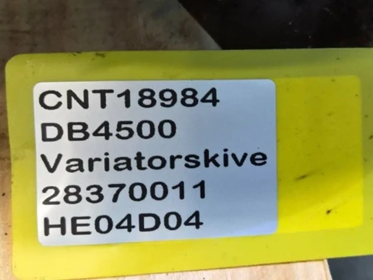 Billede 10 - Dronningborg D4500 Variatorskive 28370011