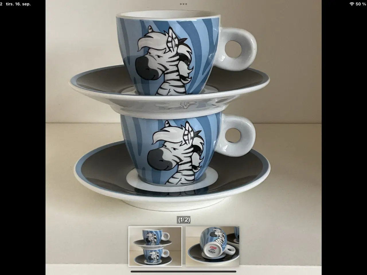 Billede 1 - Espresso kopper med zebra 