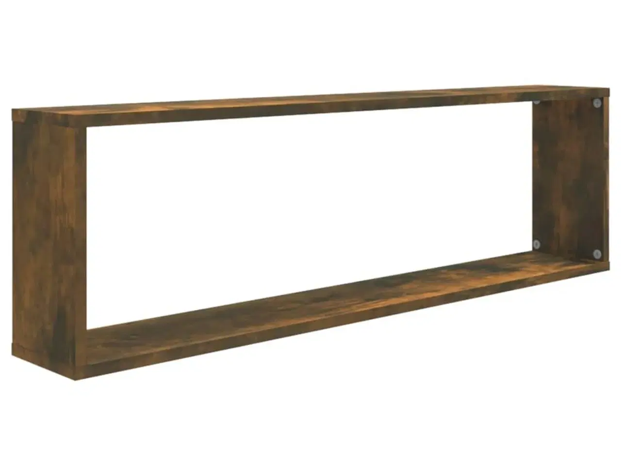 Billede 5 - Væghylder 2 stk. 100x15x30 cm konstrueret træ røget egetræ