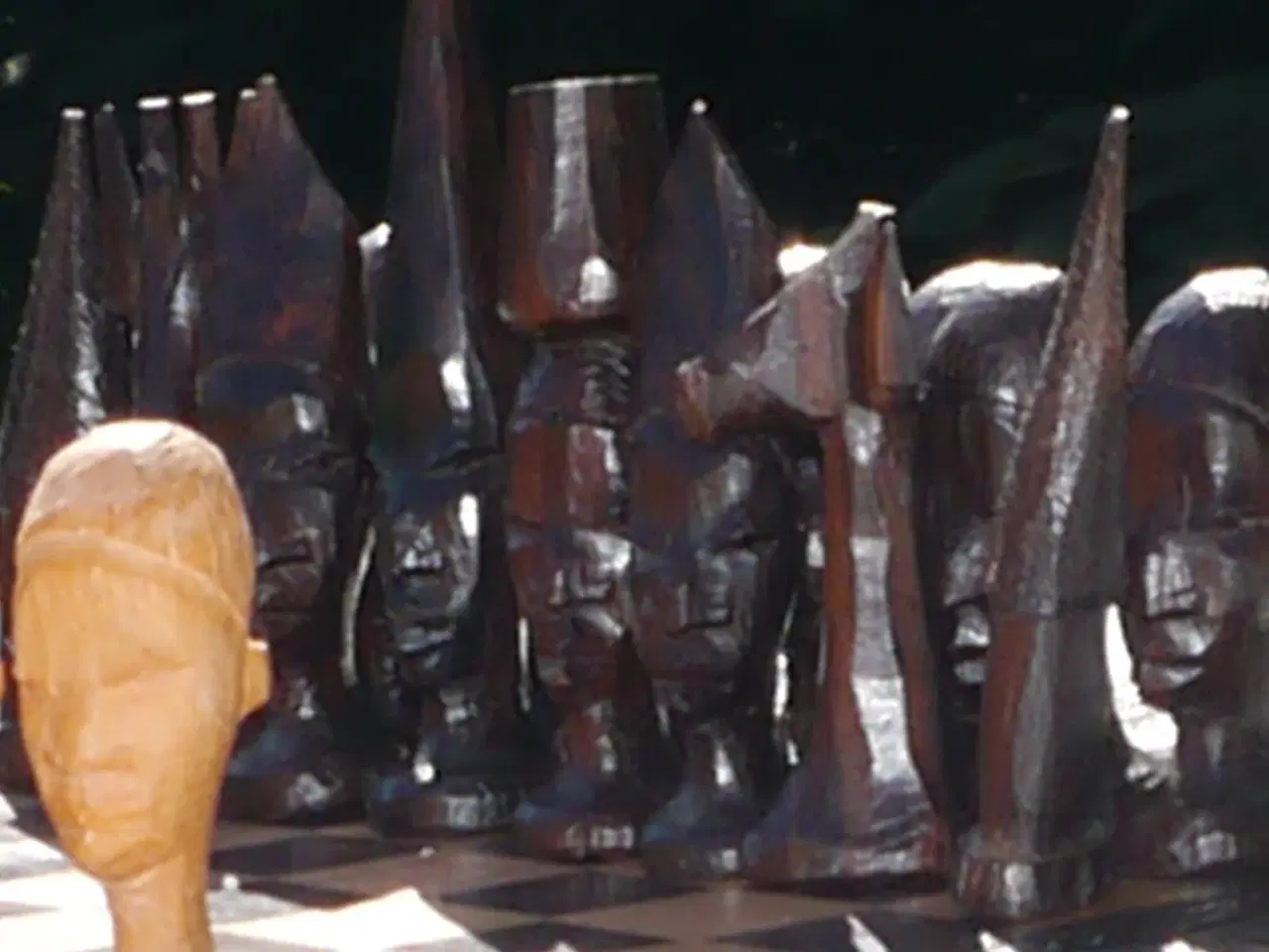 Billede 4 - Afrika skakspil Unikt skakbræt - C