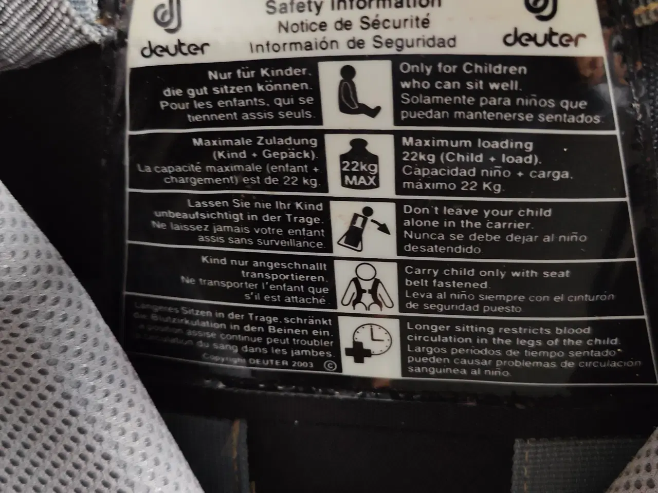 Billede 7 - Deuter Kid Comfort 3 bærerygsæk 