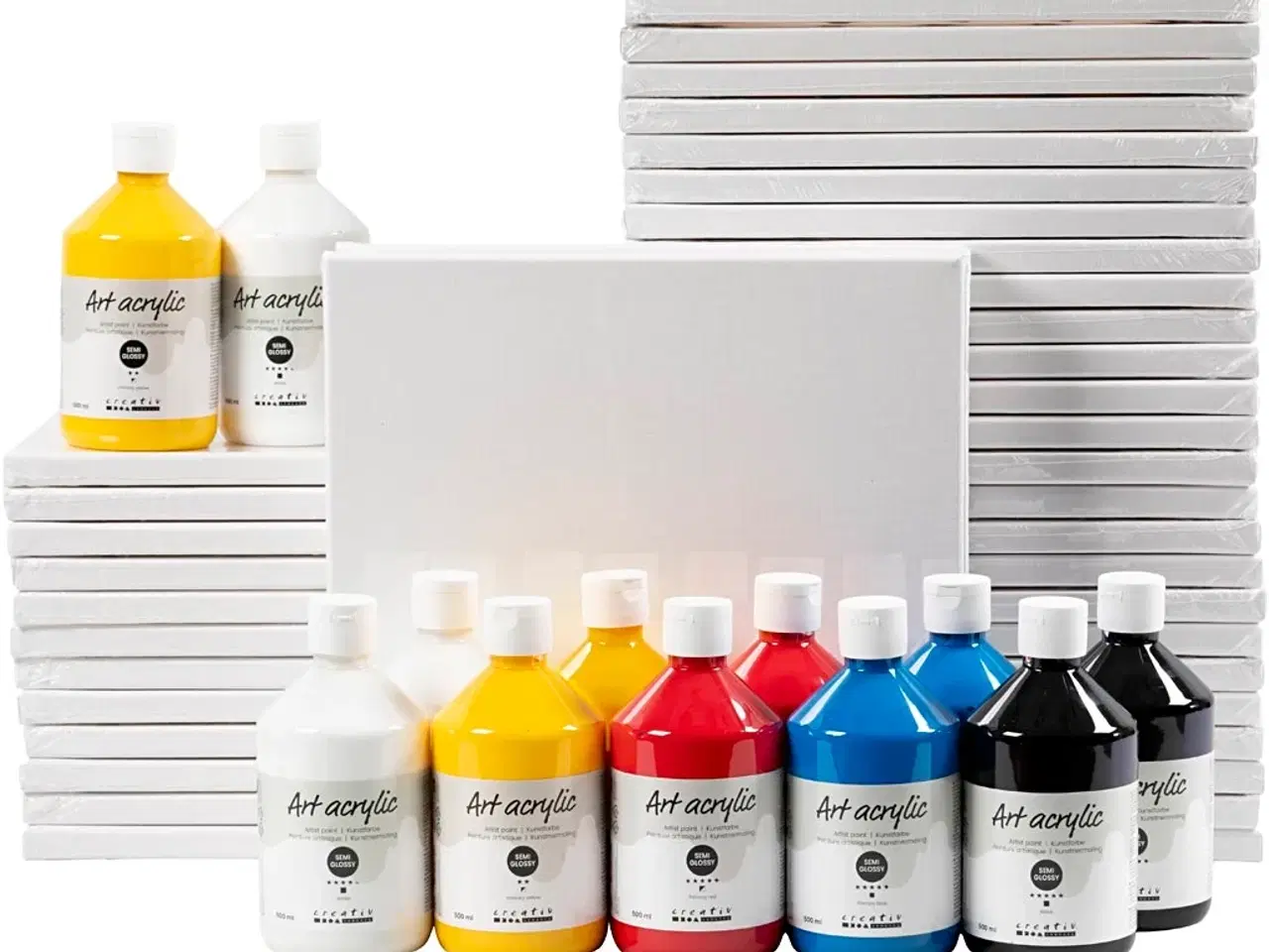 Billede 1 - Art School Billedkunst, halvblank, primærfarver, 1 sæt