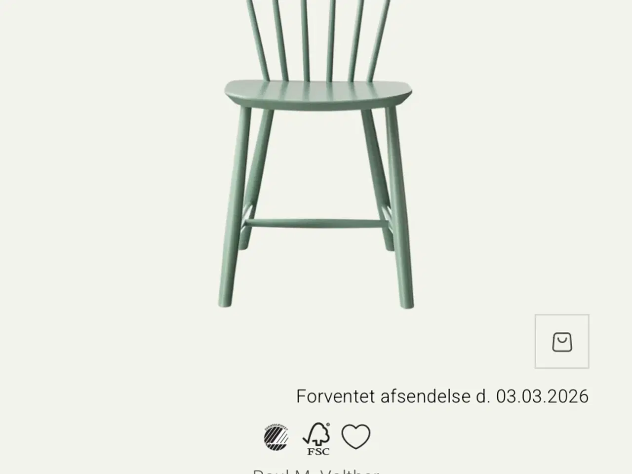 Billede 4 - FDB J46 stole i støvet grøn