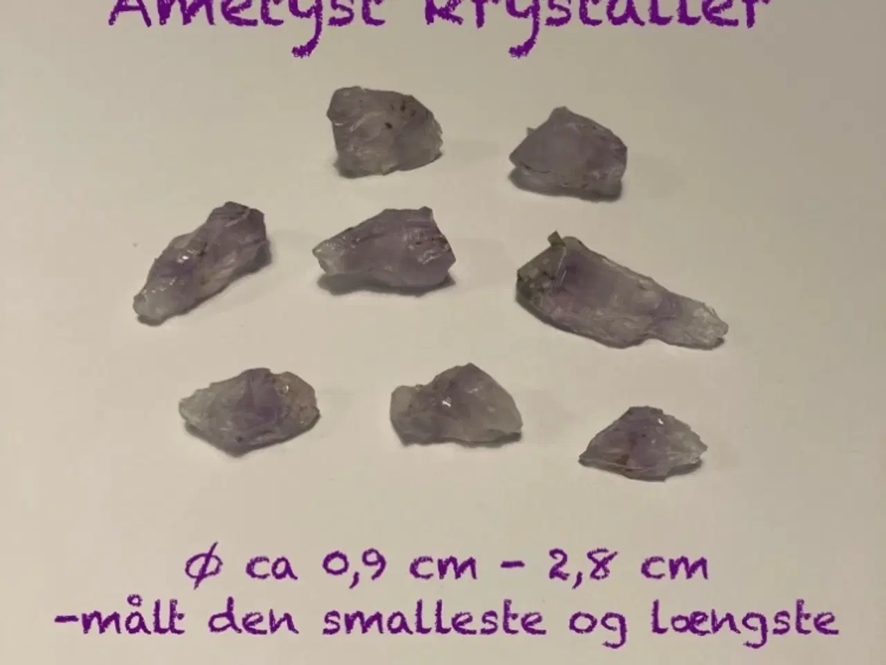 Billede 1 - 8 små ametyst krystaller