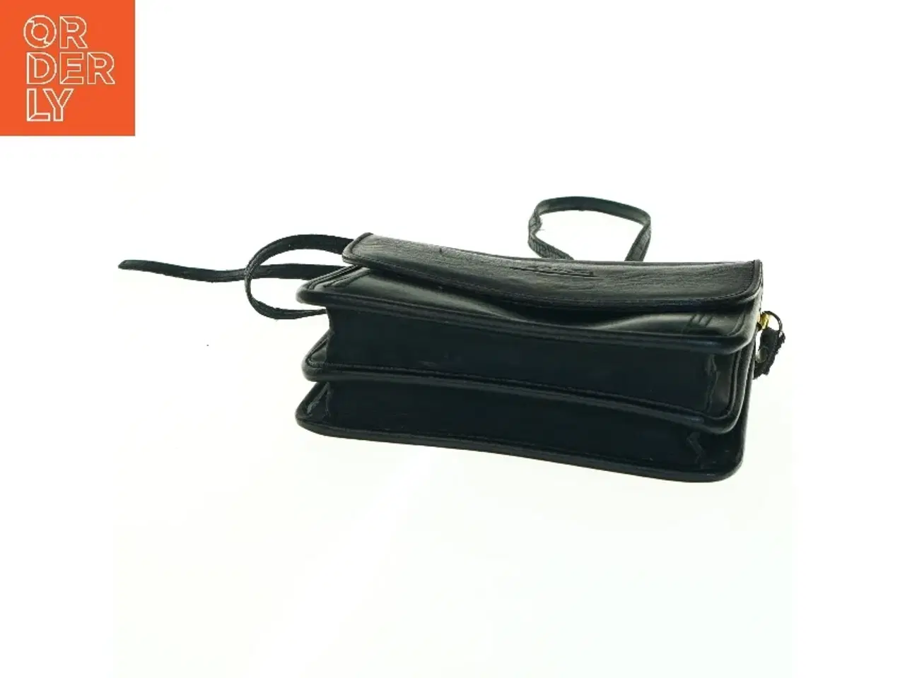 Billede 5 - Brugt sort lædertaske fra Okay Soo (str. 20 x 17 cm)