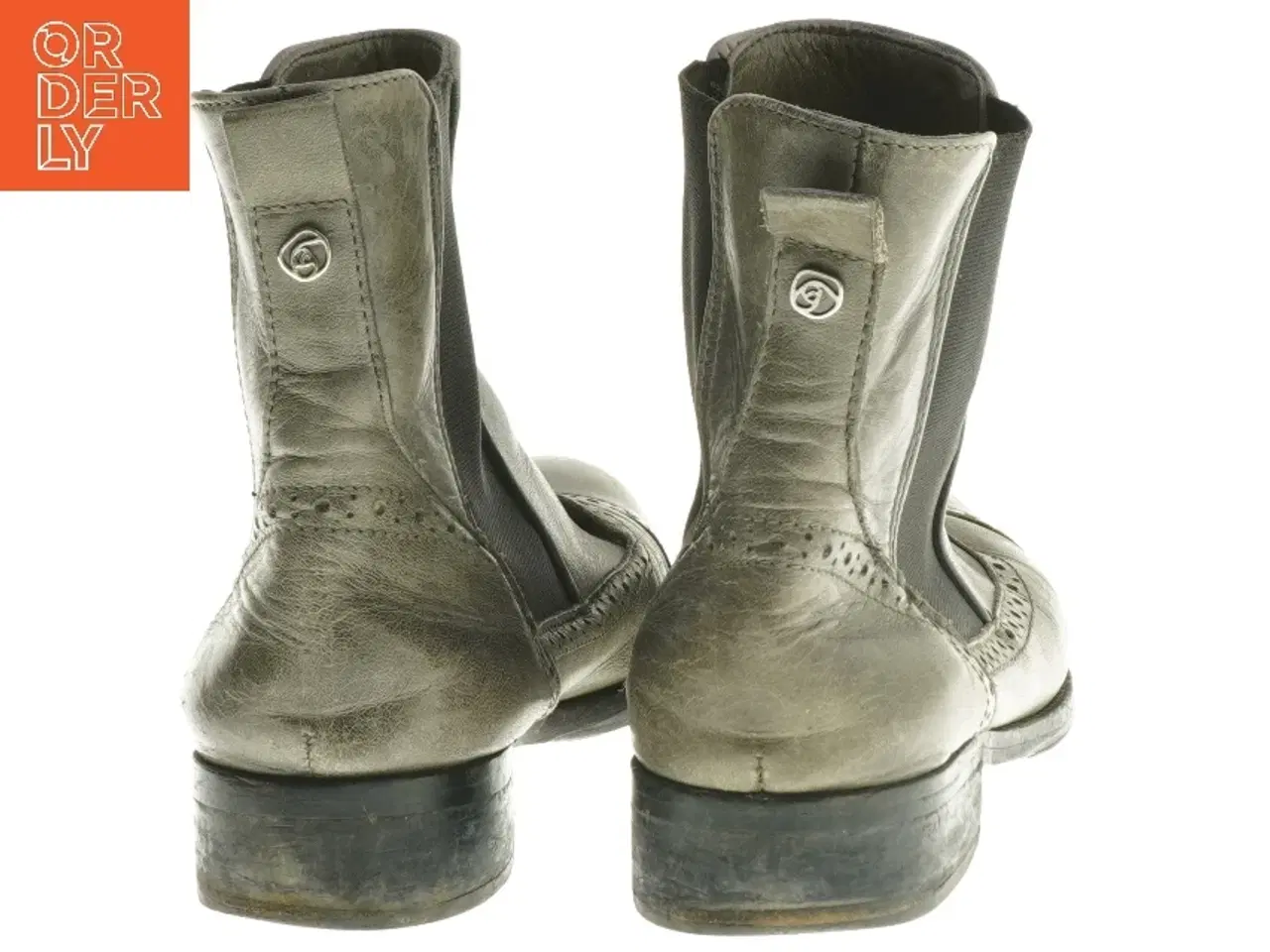 Billede 2 - Grå læderstøvler (str. 38 )