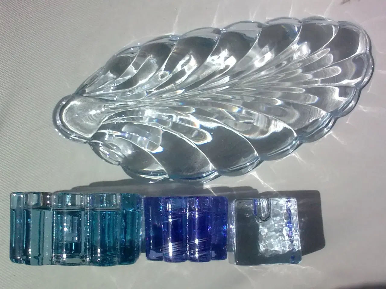 Billede 7 - Is blå lyseblå glas MINI skål fad & KUNST DIY