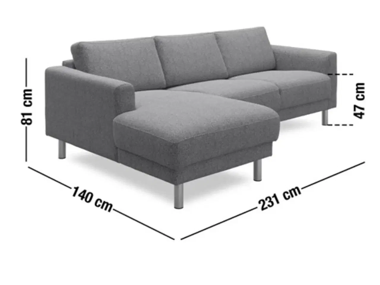 Billede 1 - Liva Sofa med chaiselong