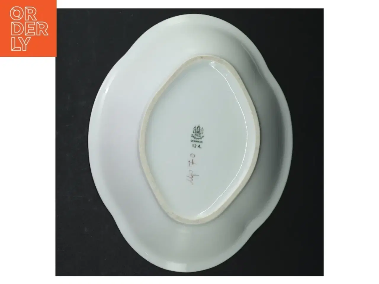 Billede 3 - Porcelænsskål med fugledekor fra B&G (str. 22 x. 17 cm. h. 5,5 cm)