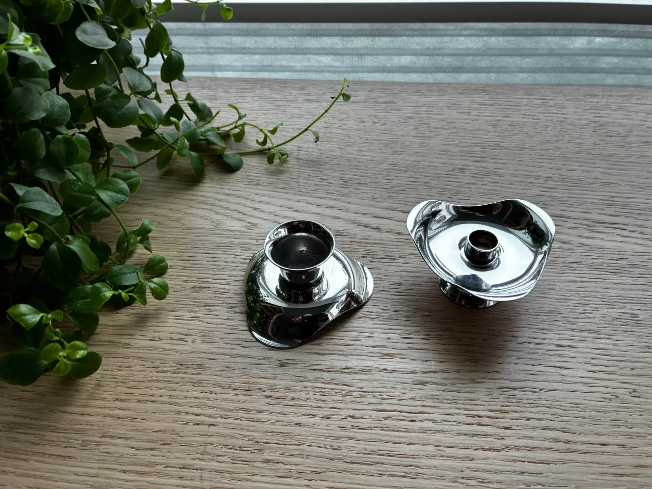 Billede 2 - 2 stk. vendestager i sølvplet