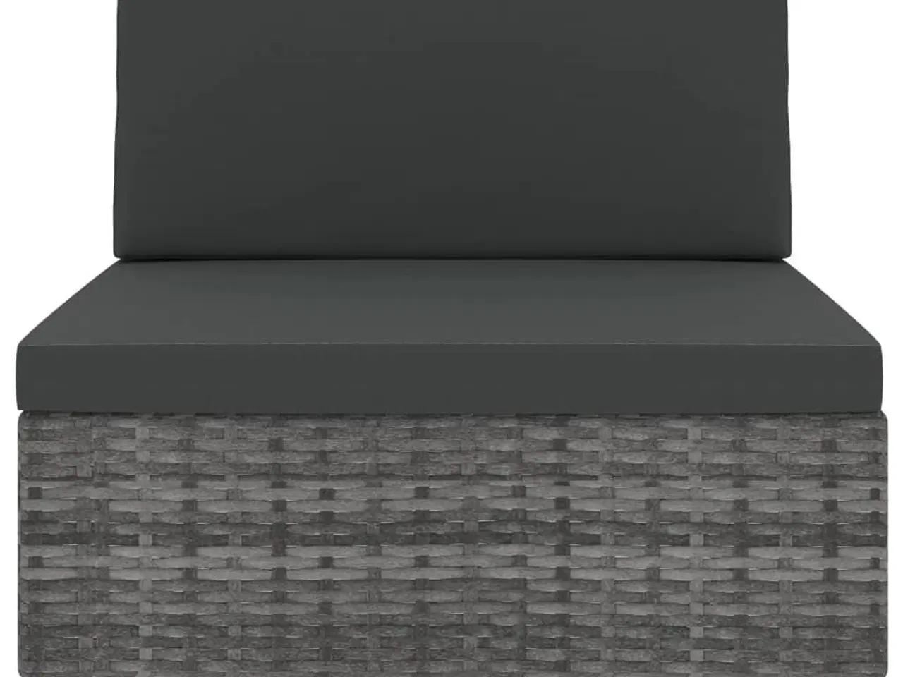 Billede 3 - Midtersæde til sofa 1 stk. med hynder polyrattan grå