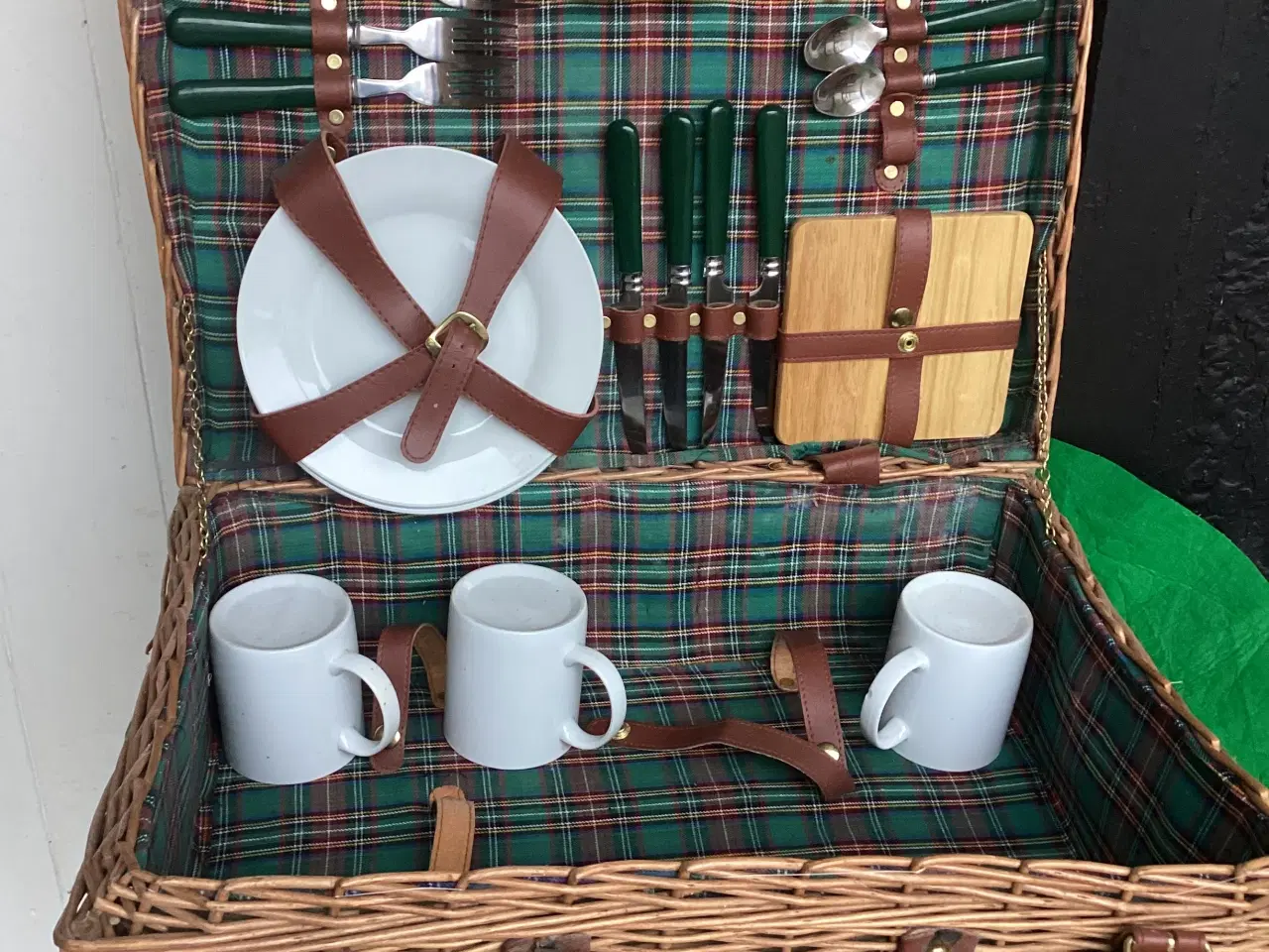 Billede 2 - Vintage picnic kuffert bambus