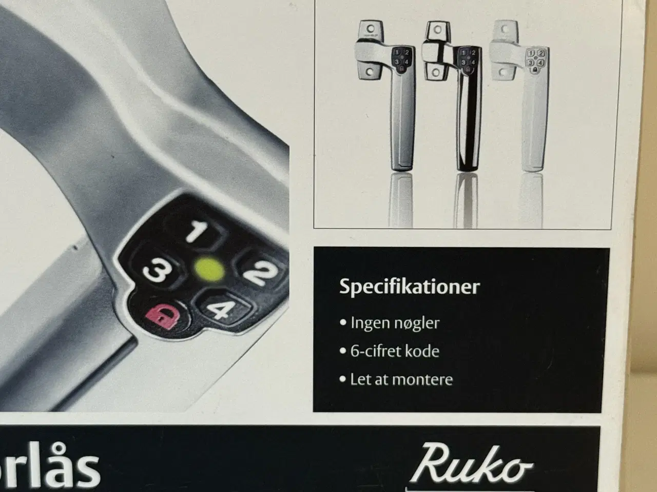 Billede 2 - Ny Ruko Elektronisk Terrassedørlås