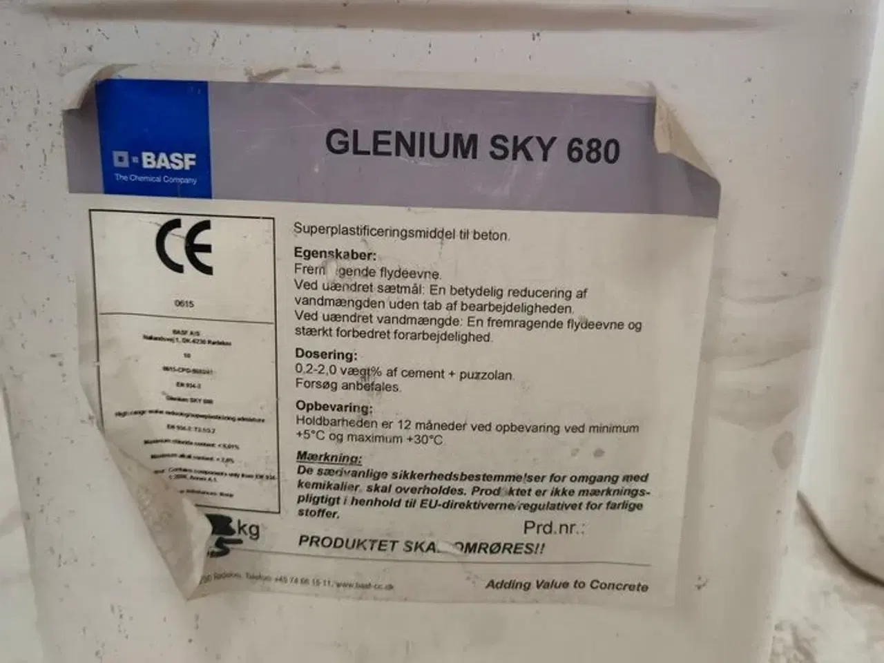 Billede 2 - 3 dnk. BASF kemi til beton GLENIUM SKY & AMEX SB 22