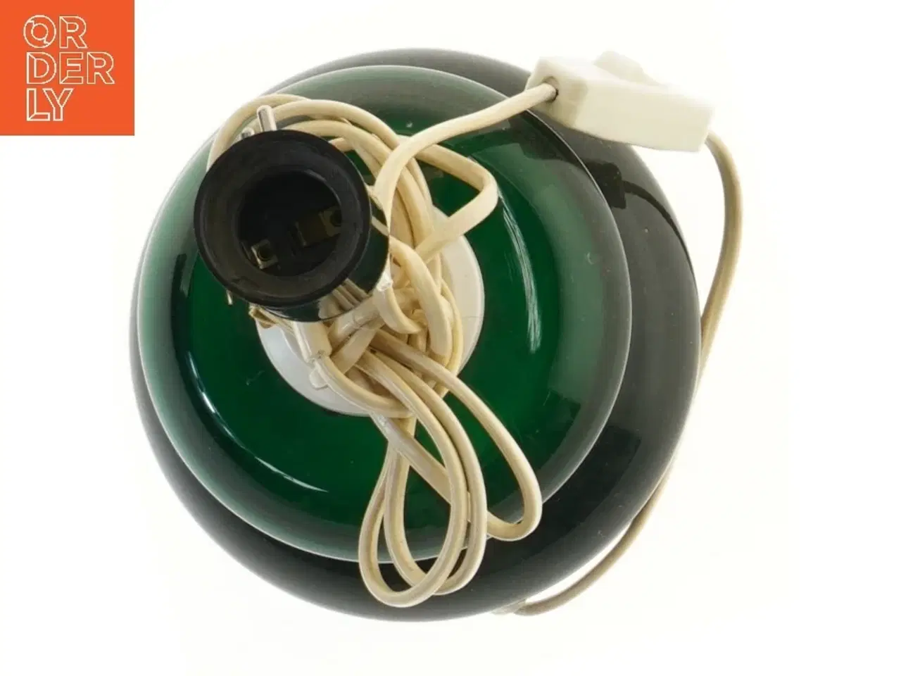 Billede 2 - Holmegaard flaskeGrøn bordlampe (str. Ø 16 cm)