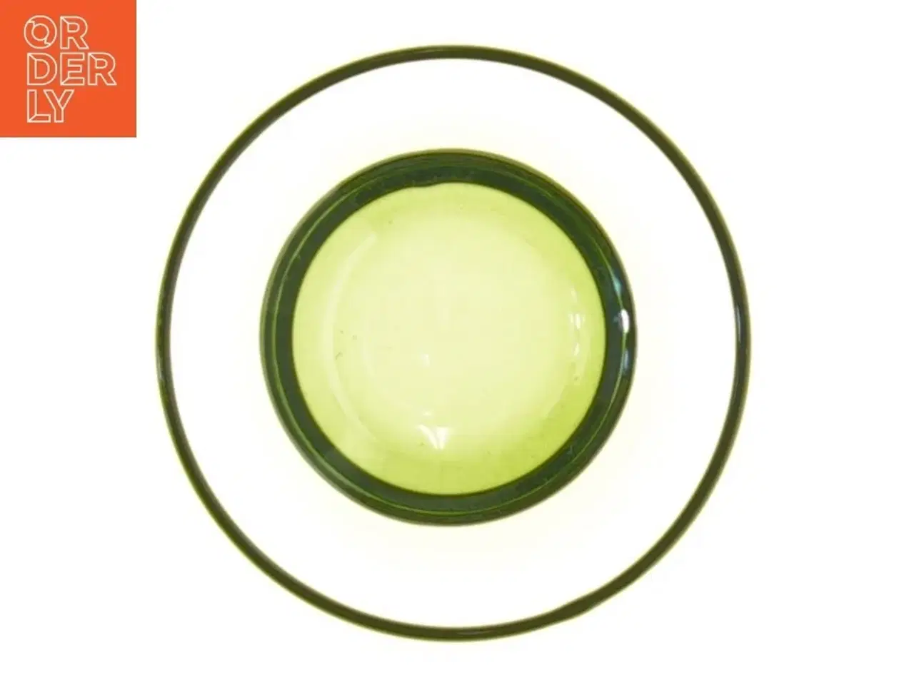 Billede 2 - Retro sukkerskål i grønt glas (str. 8 x 9 cm)