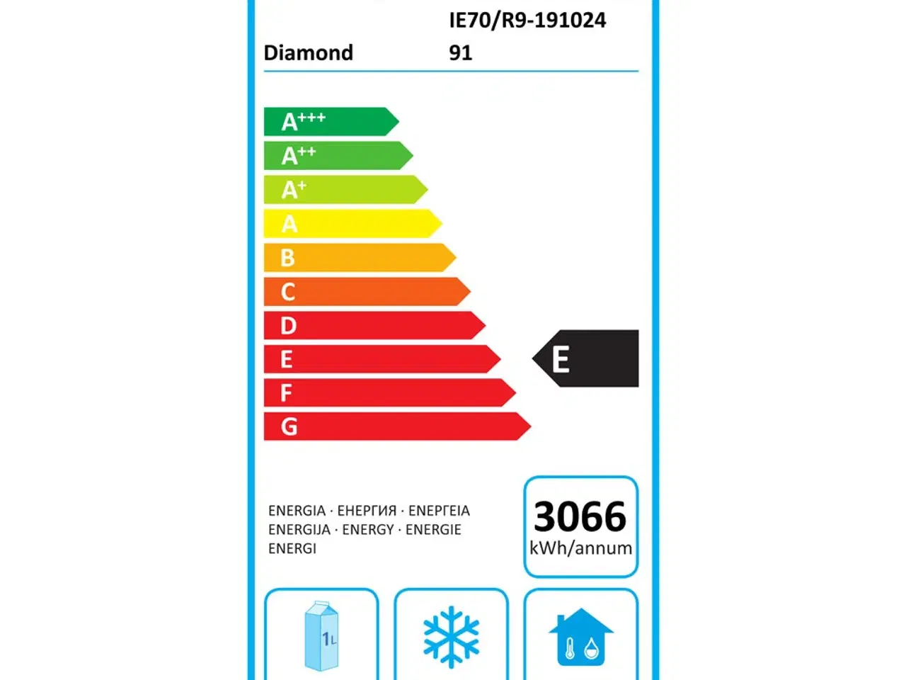 Billede 2 - Industrifryser 700 Liter - B693 x D856 x H2145 mm