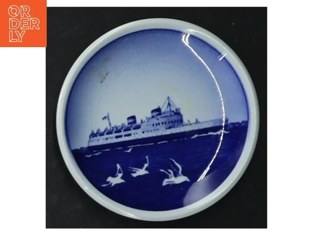 Billede 4 - Blå dekorative vægplatter fra Royal Copenhagen (str. Ø 8 cm. 6 styk)