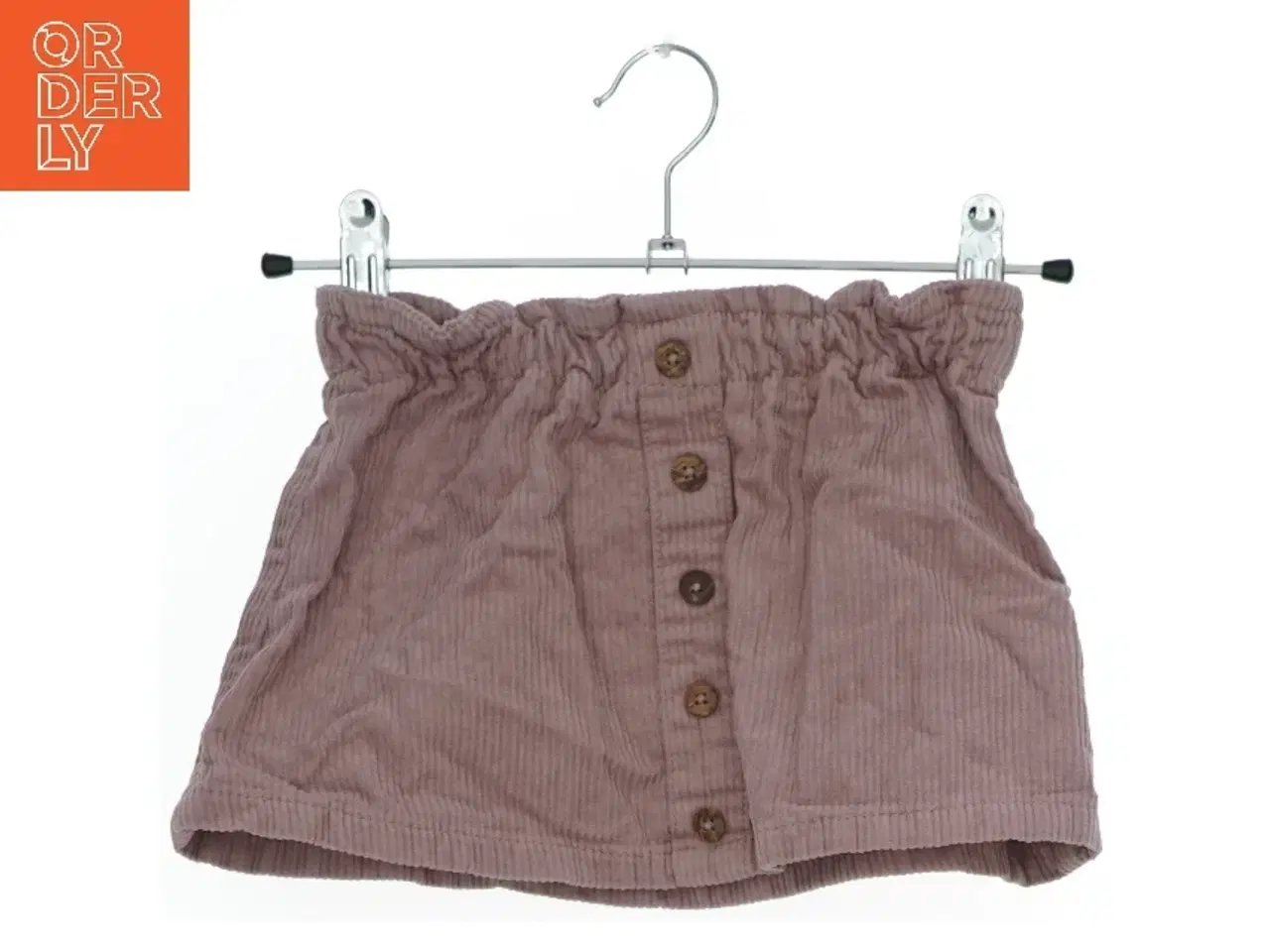 Billede 1 - Fløjlsnederdel med elastik og knapper fra VRS (str. 80)