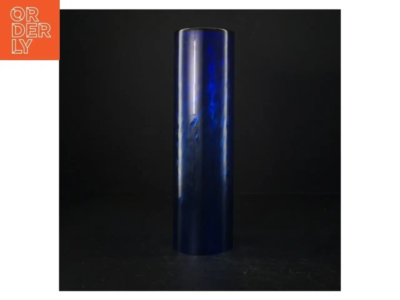 Billede 1 - Blå glasvase (str. 29 cm)