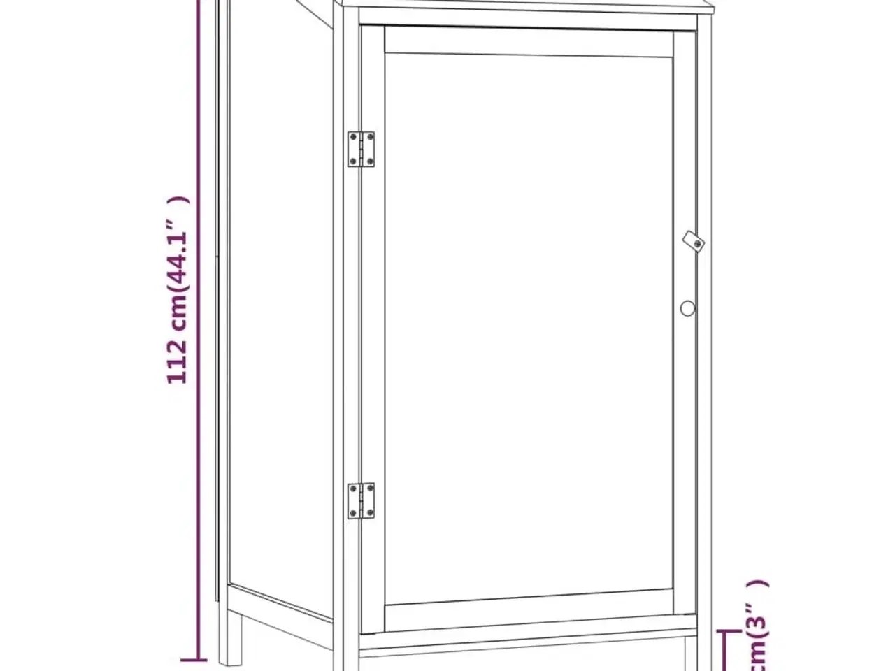 Billede 7 - Haveskur 55x52x112 cm massivt grantræ antracitgrå