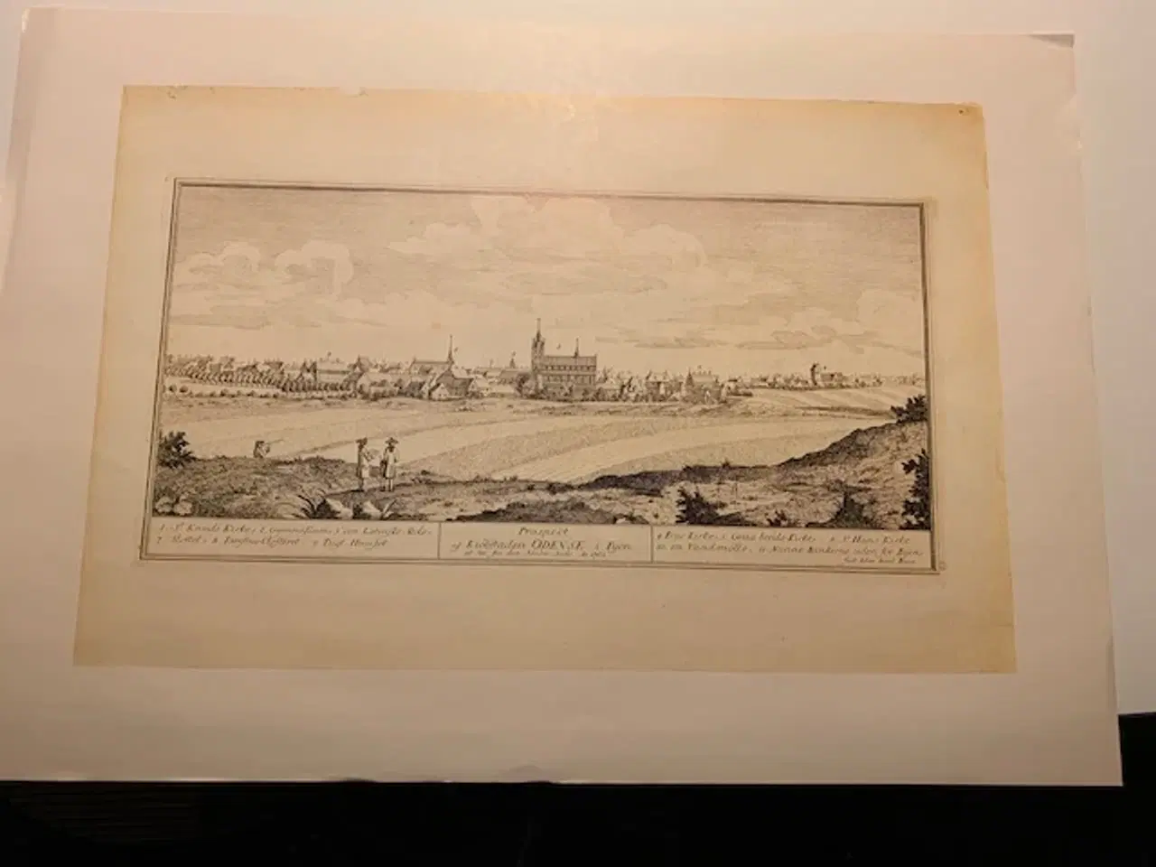 Billede 1 - Genoptryk Johan Jacob Bruuns prospect 1762 Odense 