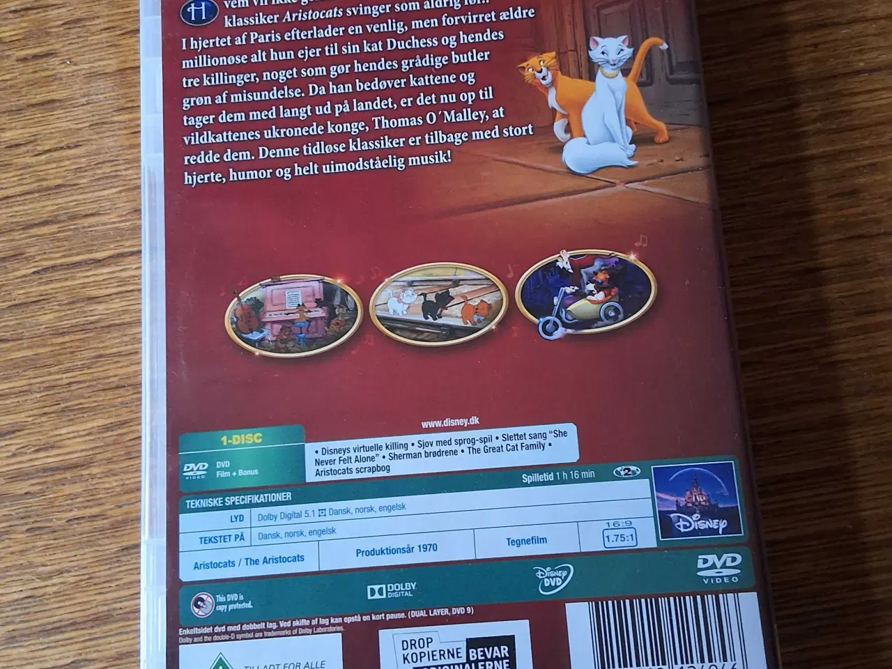 Billede 2 - WALT DISNEY: ARISTOCATS.  DVD-tegnefilm. 