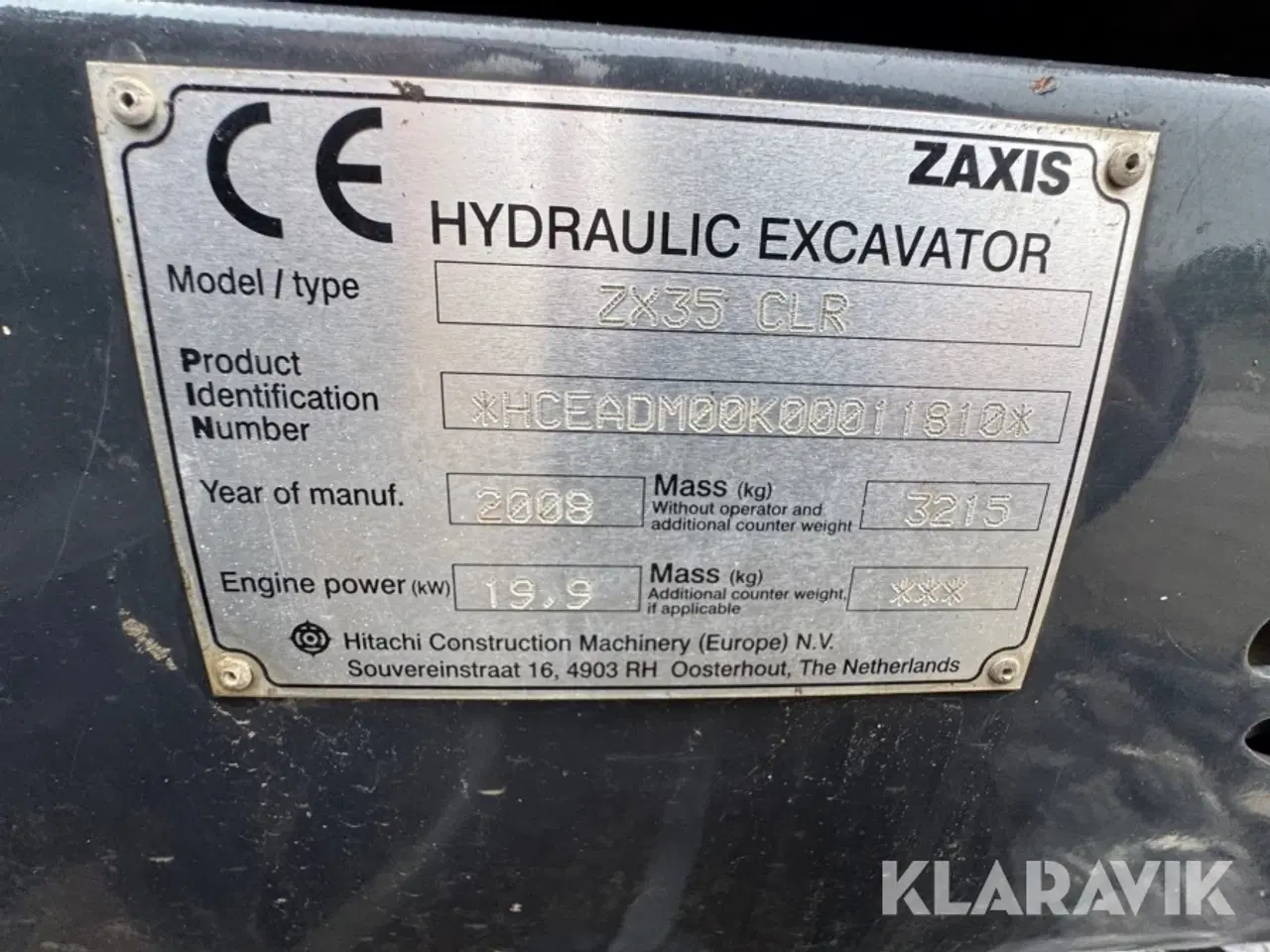 Billede 5 - Gravemaskine Hitachi Zaxis ZX35 CLR