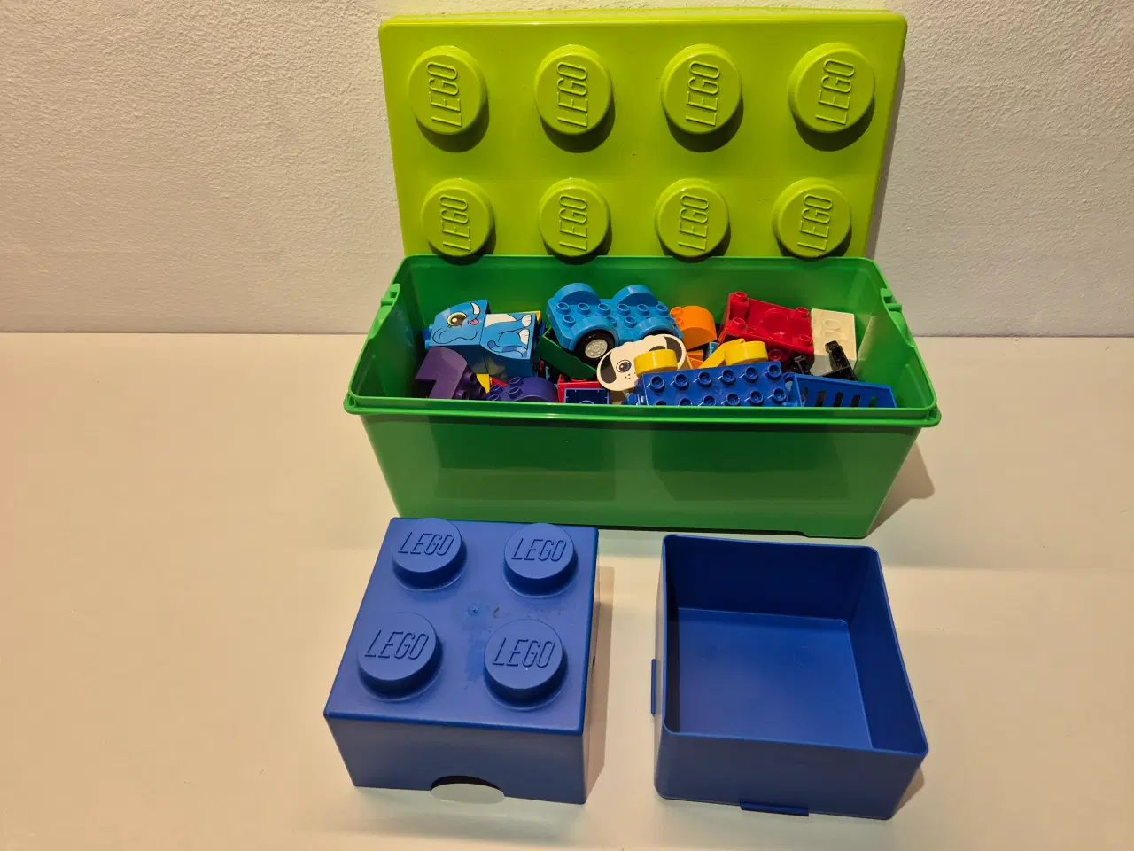 Billede 1 - Duplo Kasse med forskellige blandede klodser 