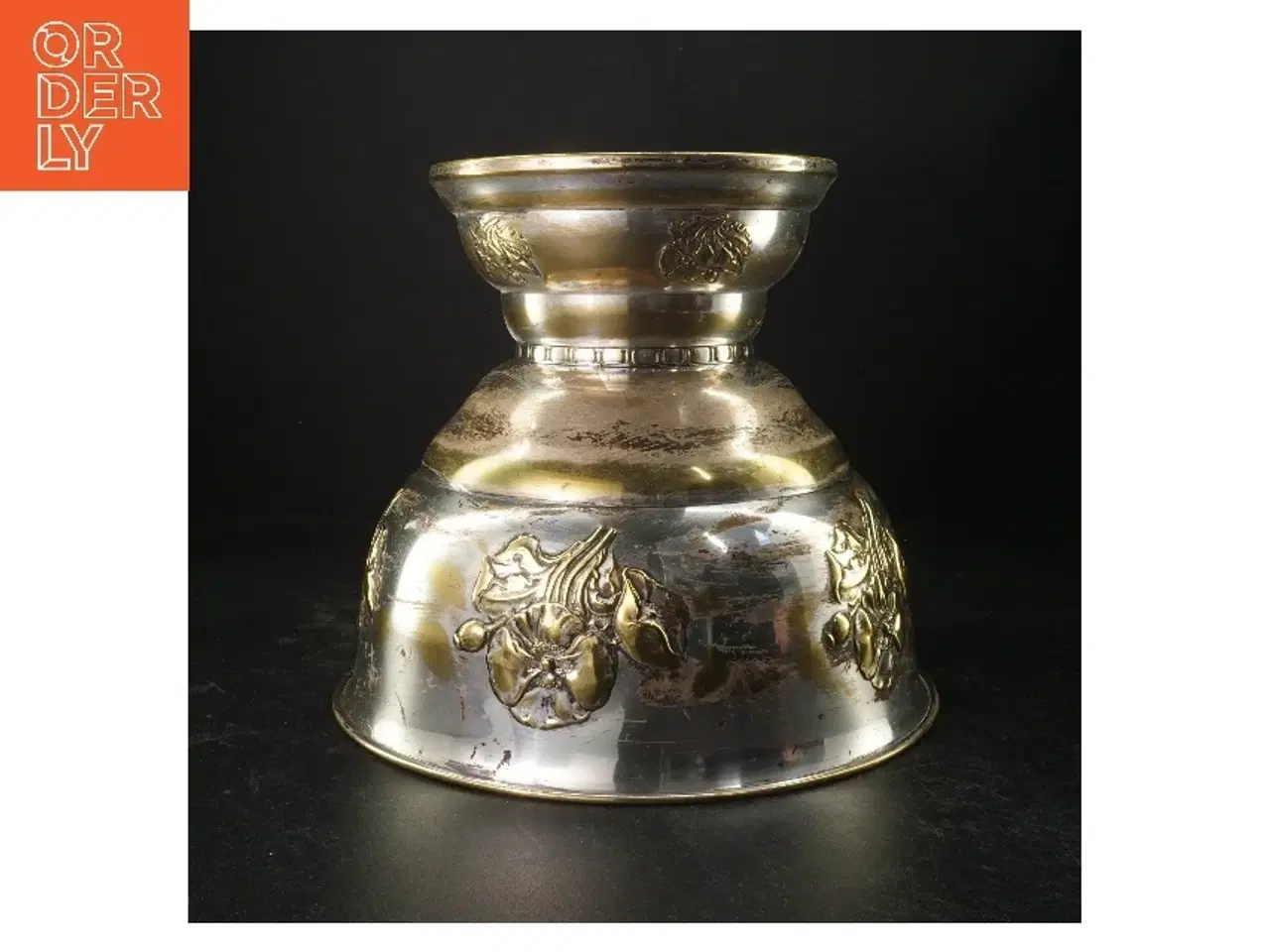 Billede 2 - Dekorativ sølvpletskål (str. H. 24 cm. 26 cm)