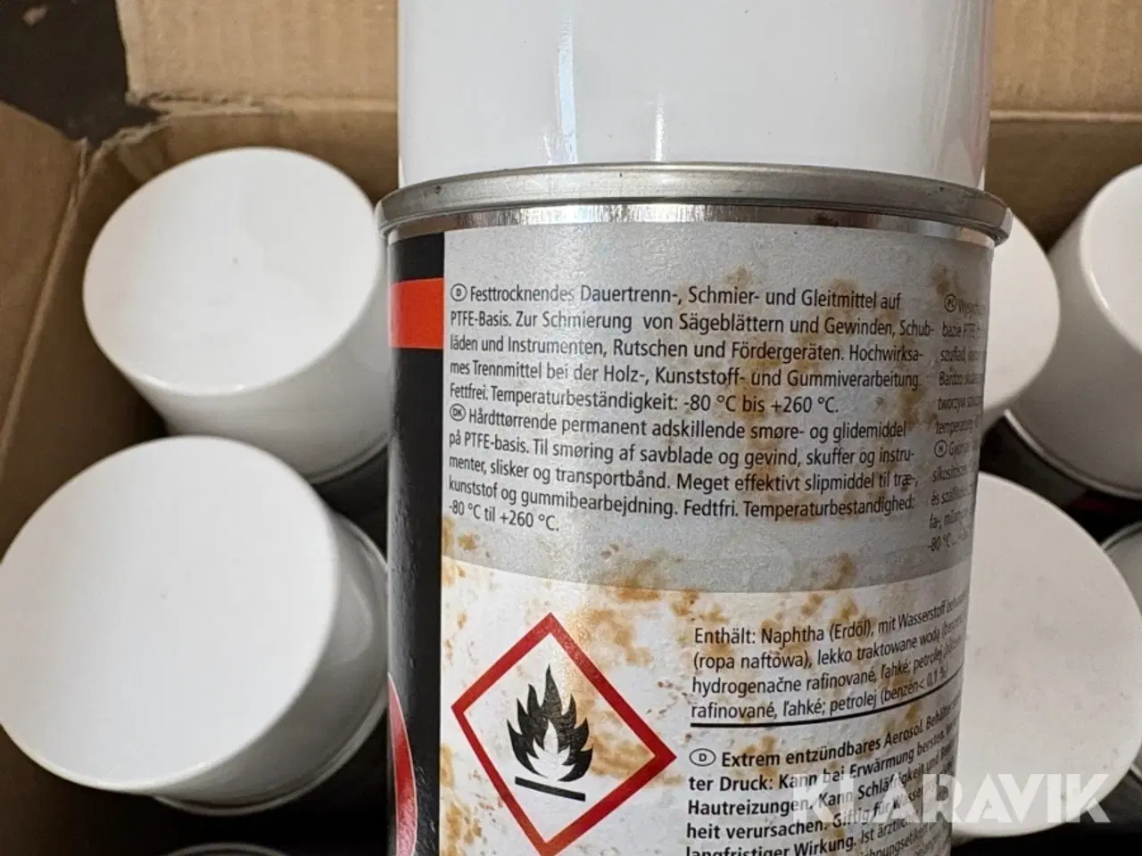 Billede 3 - PTFE-sprey E-COLL - Smører- og glide middel - 12 styks