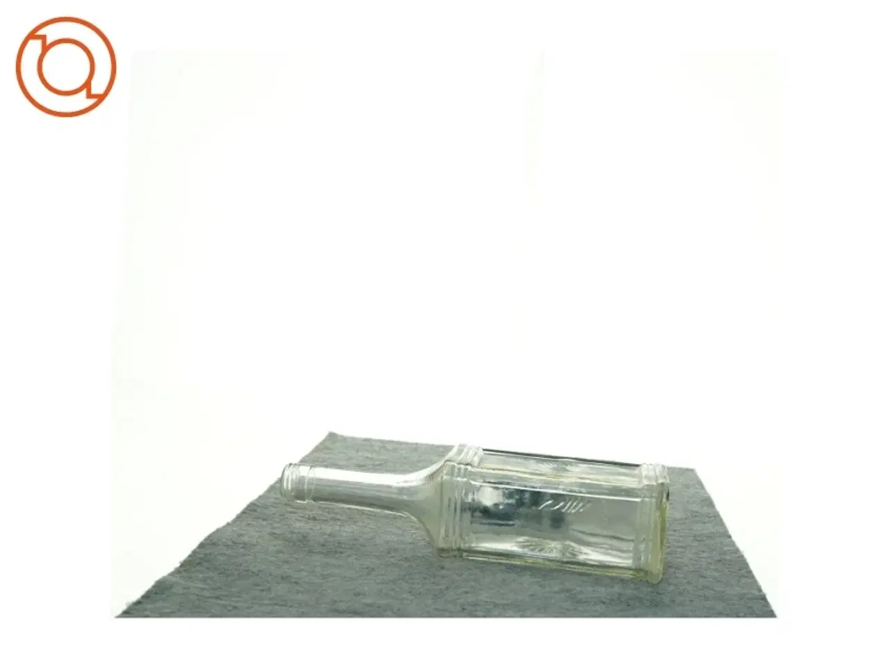 Billede 2 - Antik Glaskaraffel og korkprop med sølv fransk lilje (str. 39 x 8 cm)