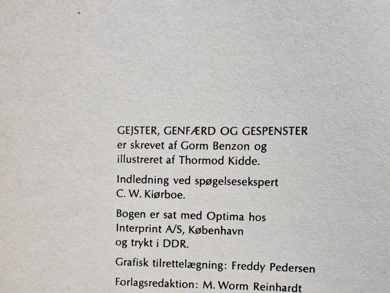 Billede 4 - Gejster, genfærd og gespenster Bog Gorm Benzon
