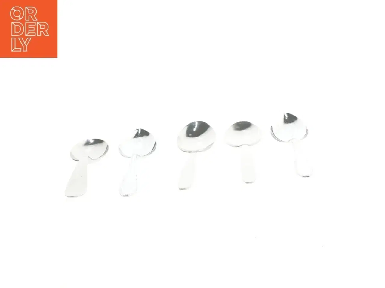 Billede 2 - Sæt med fem blanke spiseskeer (str. 20 cm)